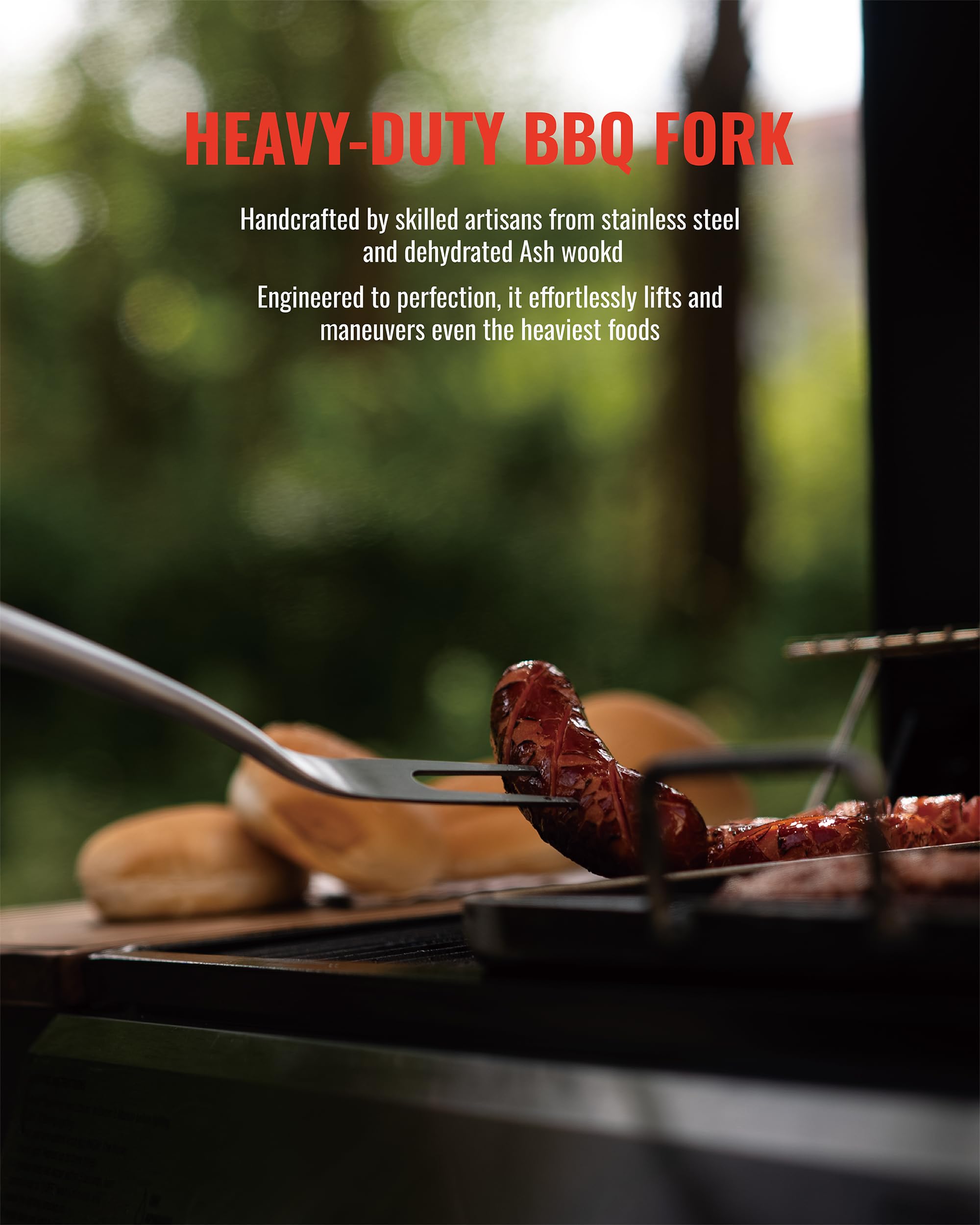 GRILAZ tools in use flipping steak on grill for reliable handling