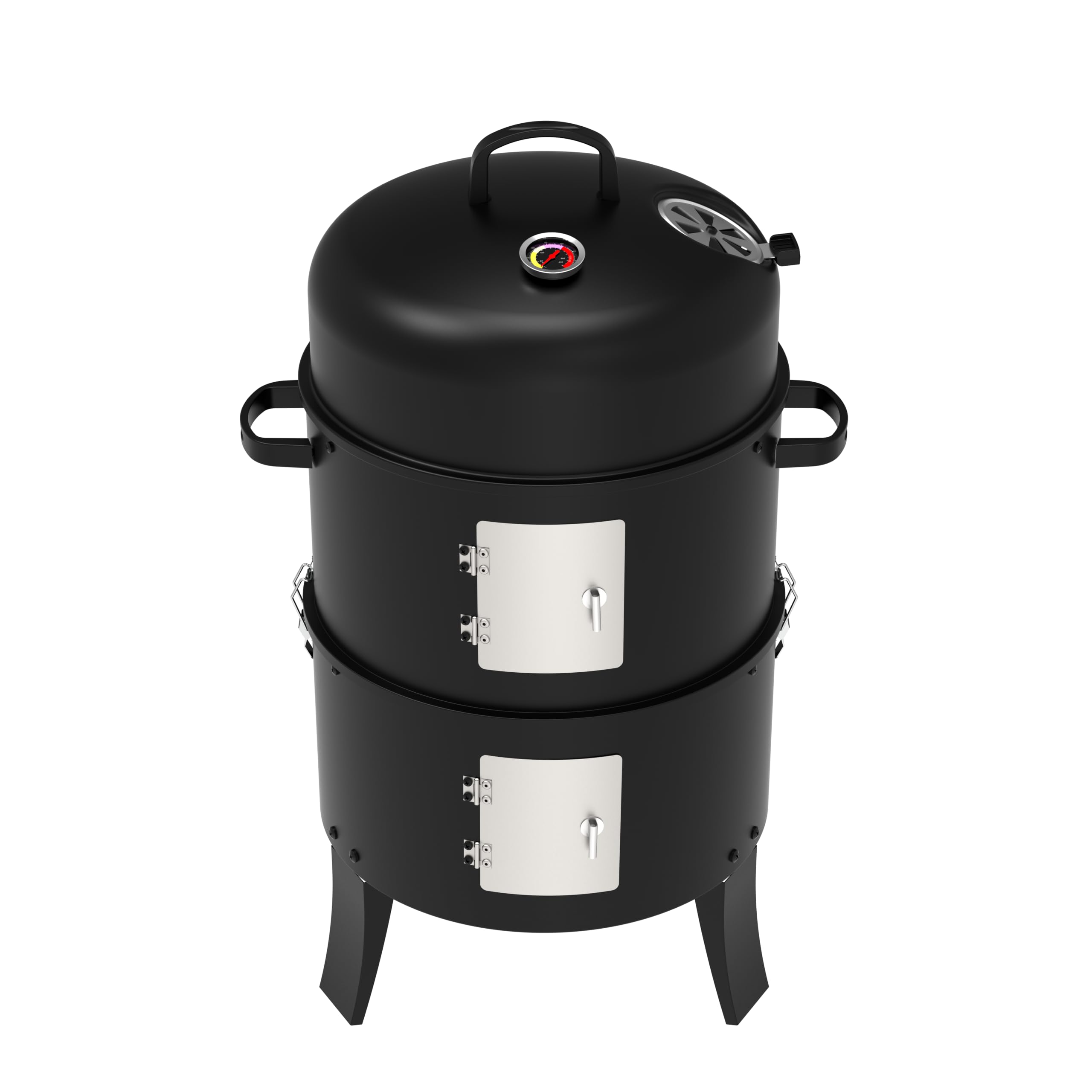 GRILIFE open lid with crossbars and hooks highlighting hanging smoking versatility