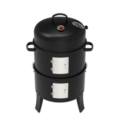 GRILIFE open lid with crossbars and hooks highlighting hanging smoking versatility