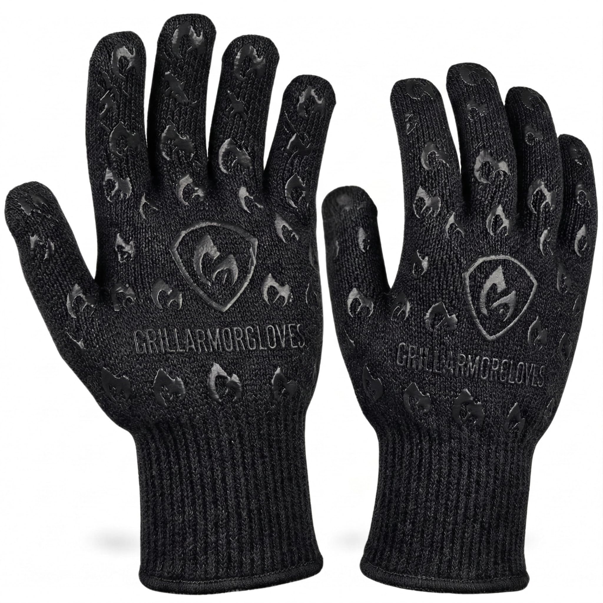 Grill Armor front view of gloves showing durable heat protection