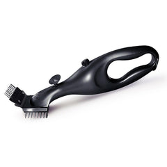 GRILL DADDY front view showing entire 15-inch steam brush and ergonomic handle benefit