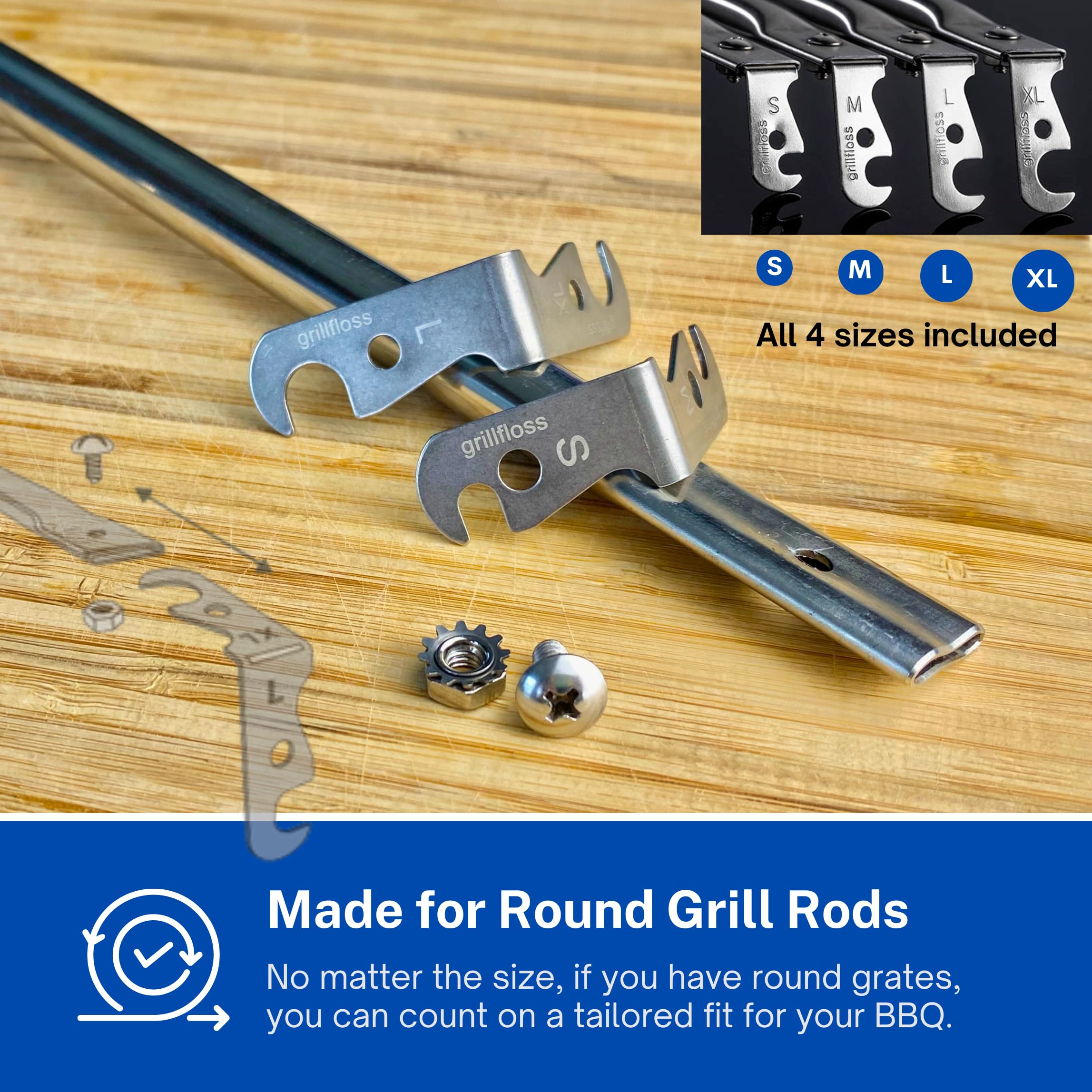 Grill Floss in backyard BBQ scene helping maintain clean grate for better grilling