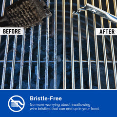 Grill Floss next to common grill utensils showing compact size and easy storage