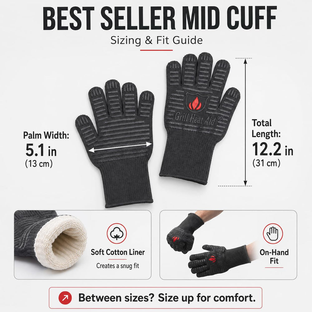 GRILL HEAT AID aramid fabric close-up highlighting heat-proof texture and durability