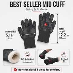 GRILL HEAT AID aramid fabric close-up highlighting heat-proof texture and durability