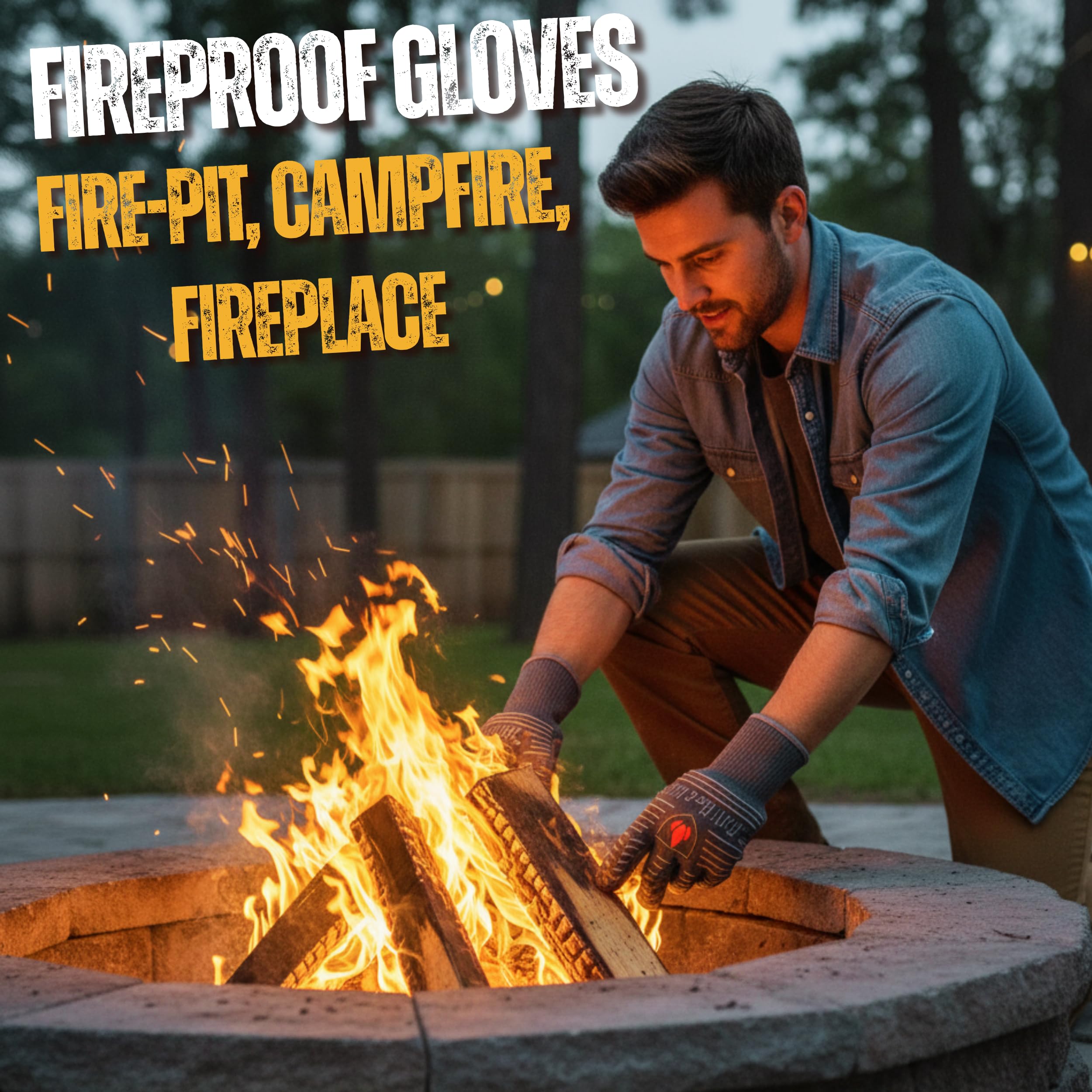 Grill Heat Aid lifting pizza stone demonstrating confident control and protection