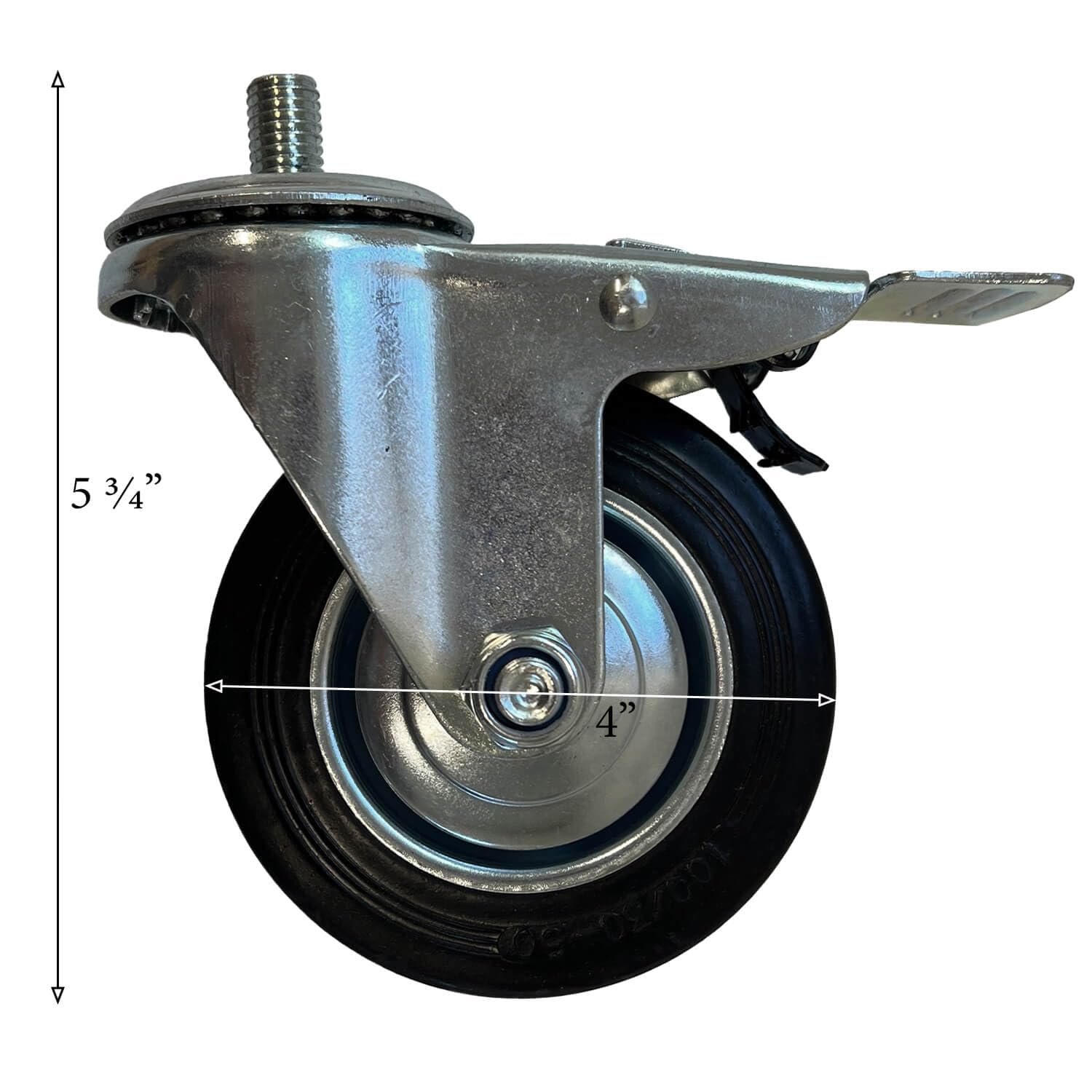 Grill Parts For Less Blackstone caster beside ruler showing size for correct fit confirmation