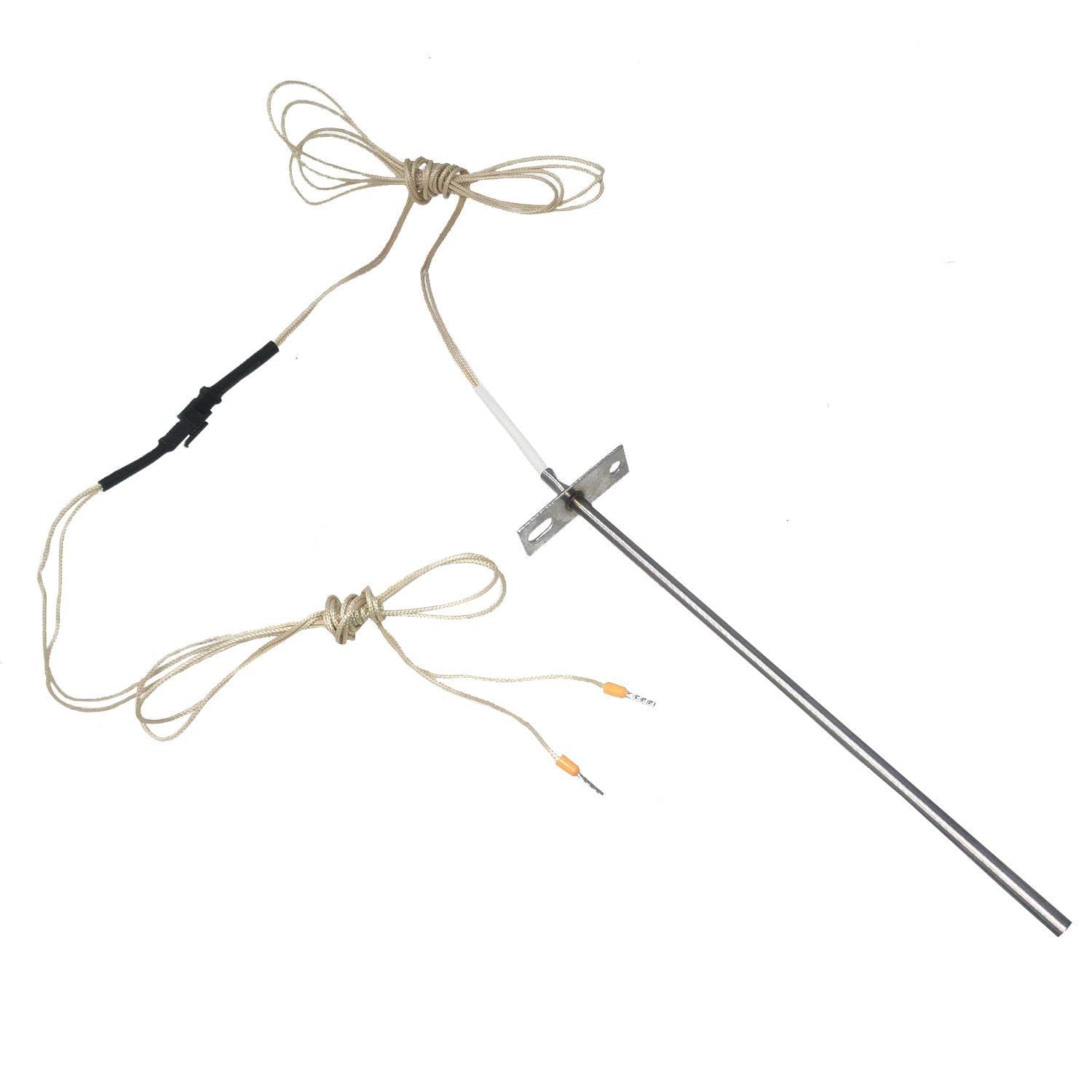 Grill Parts For Less RTD 7" probe front view showing connector and durable sheath for accurate readings