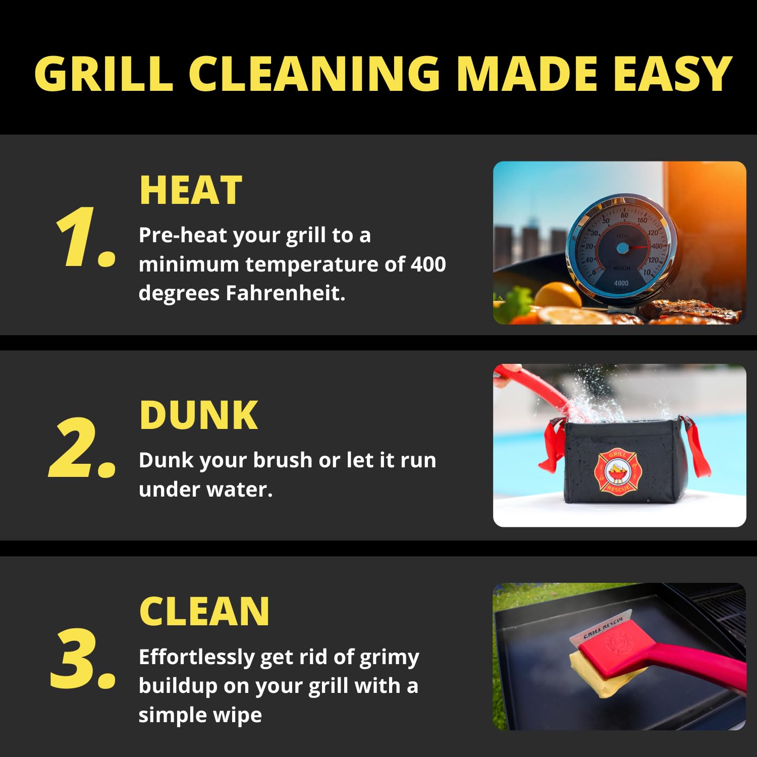 Grill Rescue textured bristle-free pad close-up showcasing non-shedding cleaning action