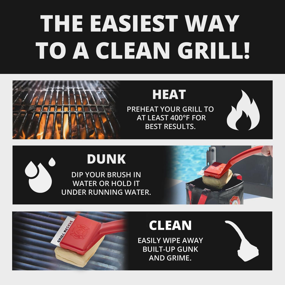Grill Rescue polypropylene handle detail demonstrating comfortable non-slip grip
