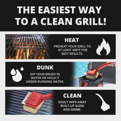 Grill Rescue polypropylene handle detail demonstrating comfortable non-slip grip