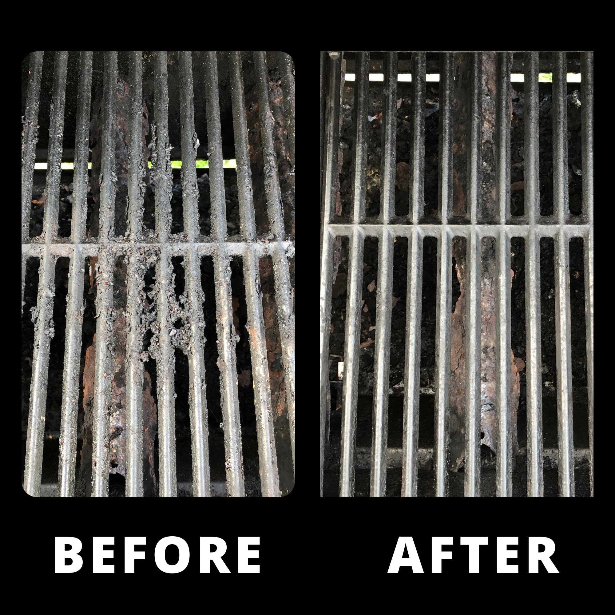 Grill Rescue replacement head beside ruler showing compact size and easy handle swap benefit