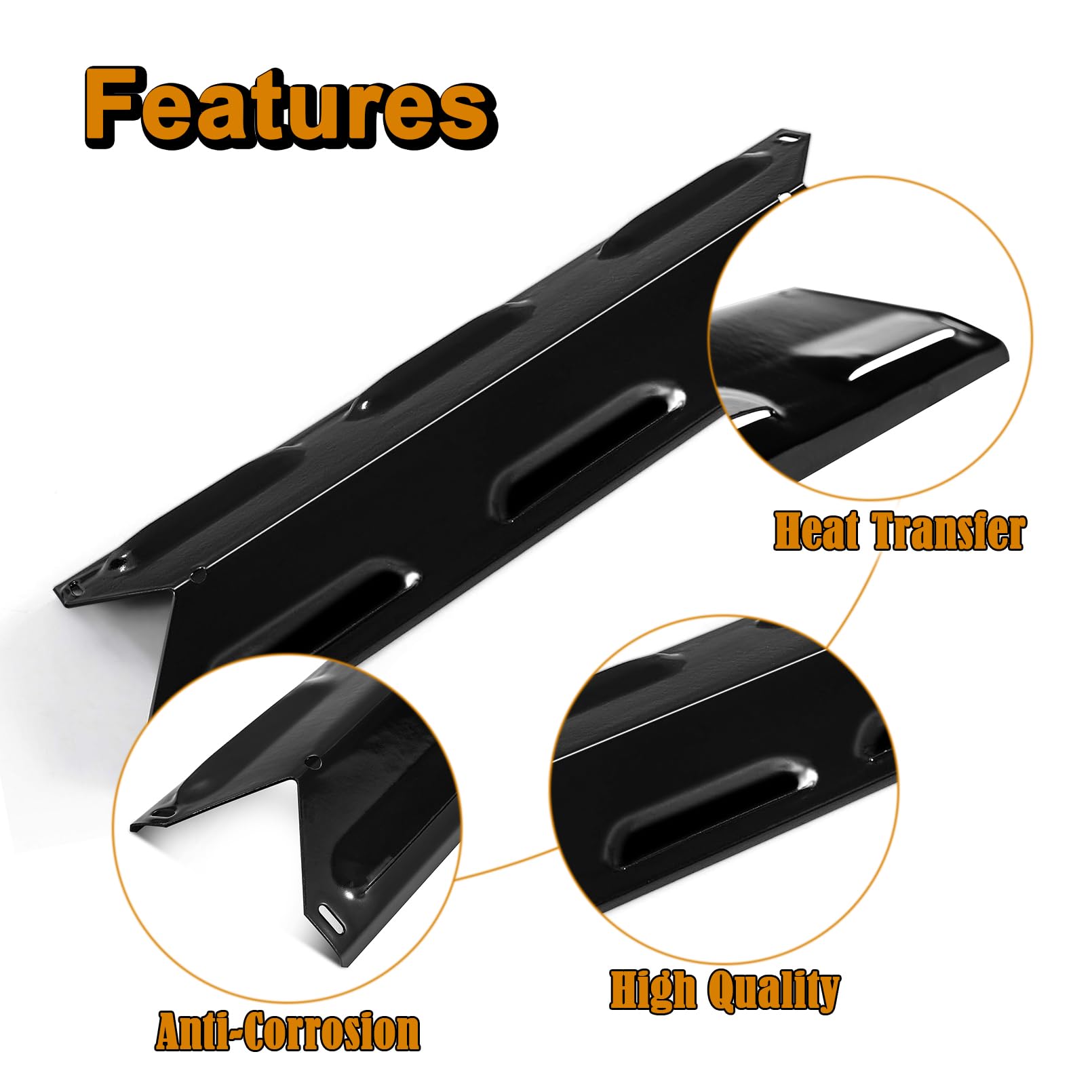Detailed view of Grill Valueparts burner ports showing even flame distribution and easier cleaning