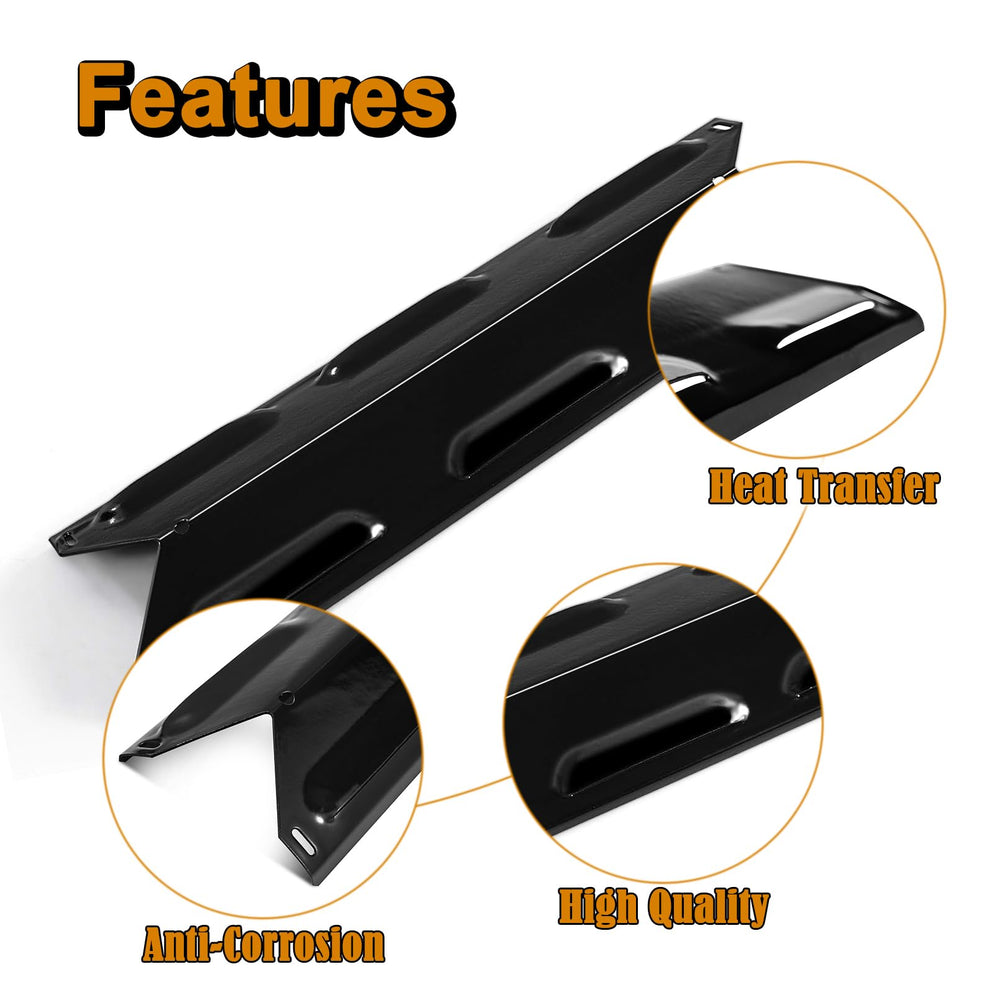 Detailed view of Grill Valueparts burner ports showing even flame distribution and easier cleaning