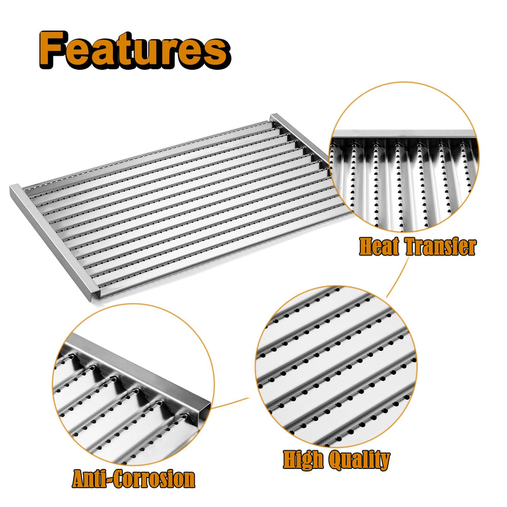 Grill Valueparts plate edges and mounting holes for secure, stable fit