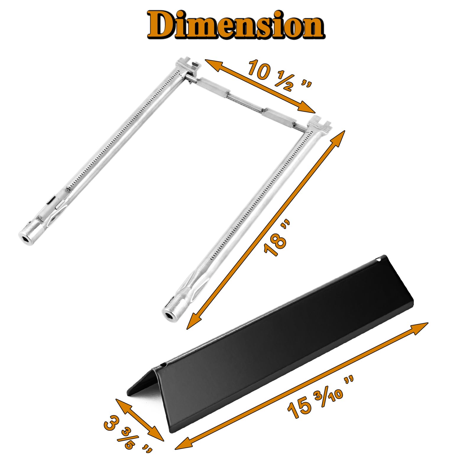 Grill Valueparts flavorizer bars close-up showing durable finish and even heat retention