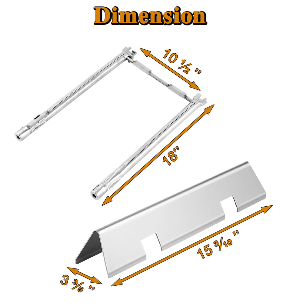 Grill Valueparts close-up of stainless-steel flavorizer bars highlighting rust resistance and even heat
