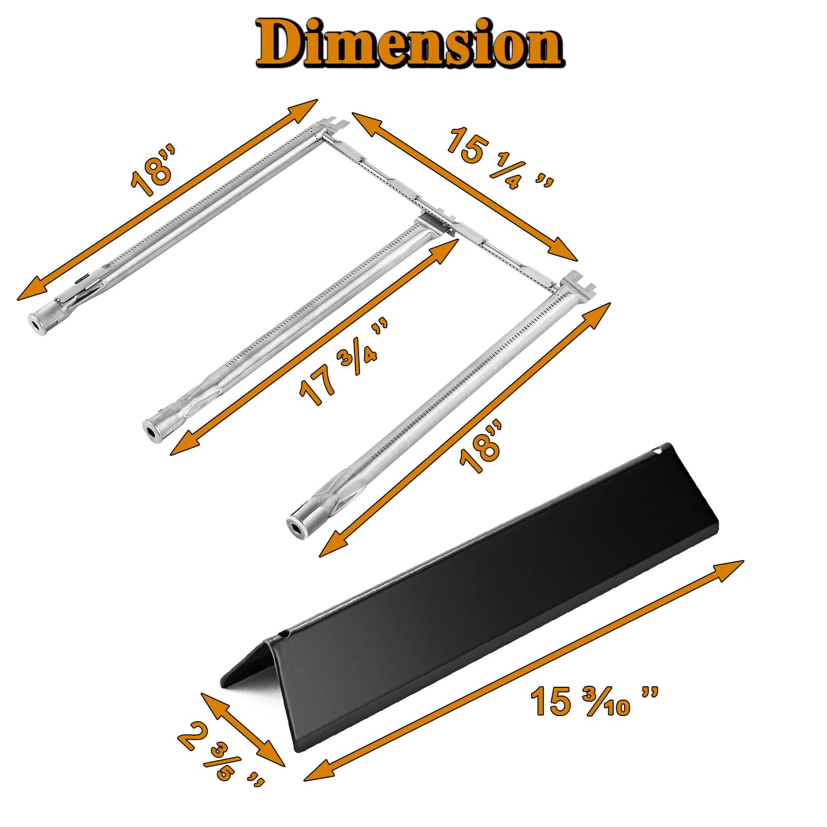 Grill Valueparts close-up of porcelain flavorizer bars showing even-heat benefit