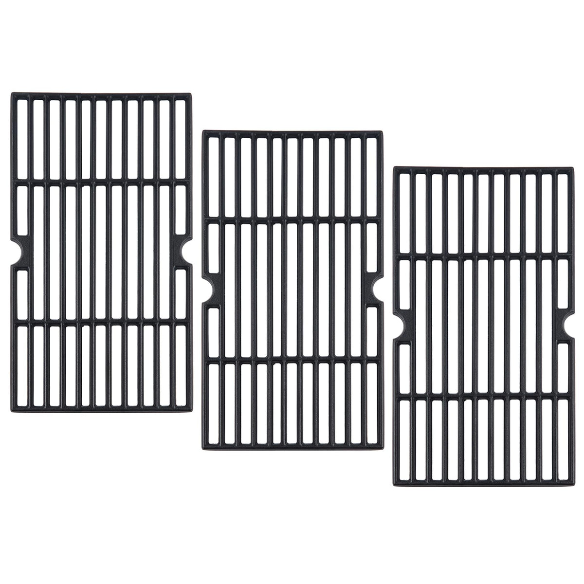 Grill Valueparts front view of three cast-iron grates showing full coverage and fit