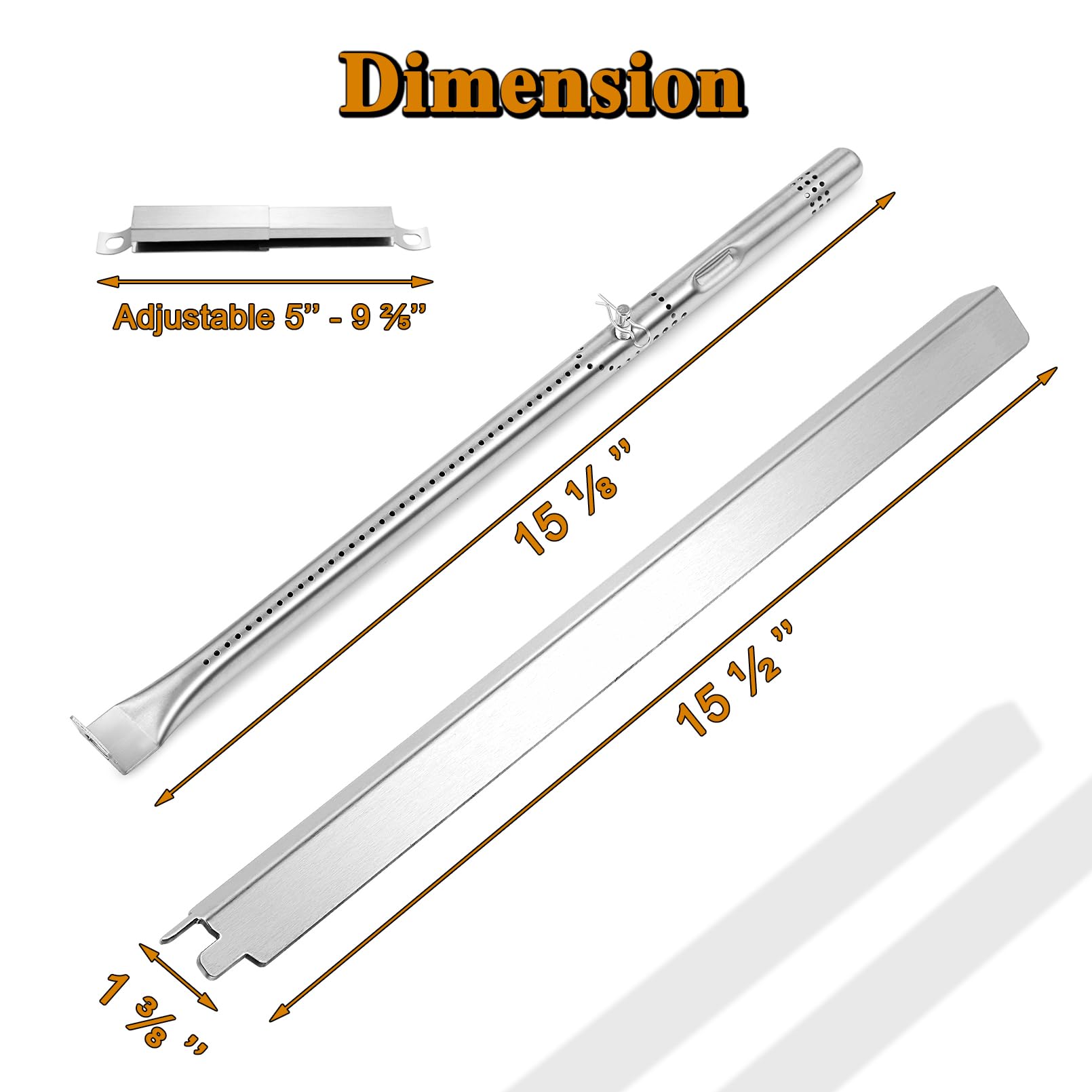 Grill Valueparts close-up of stainless heat plate shows corrosion resistance benefit