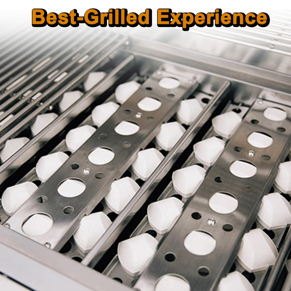 Grill Valueparts installed in grill protecting burners and reducing flare-ups