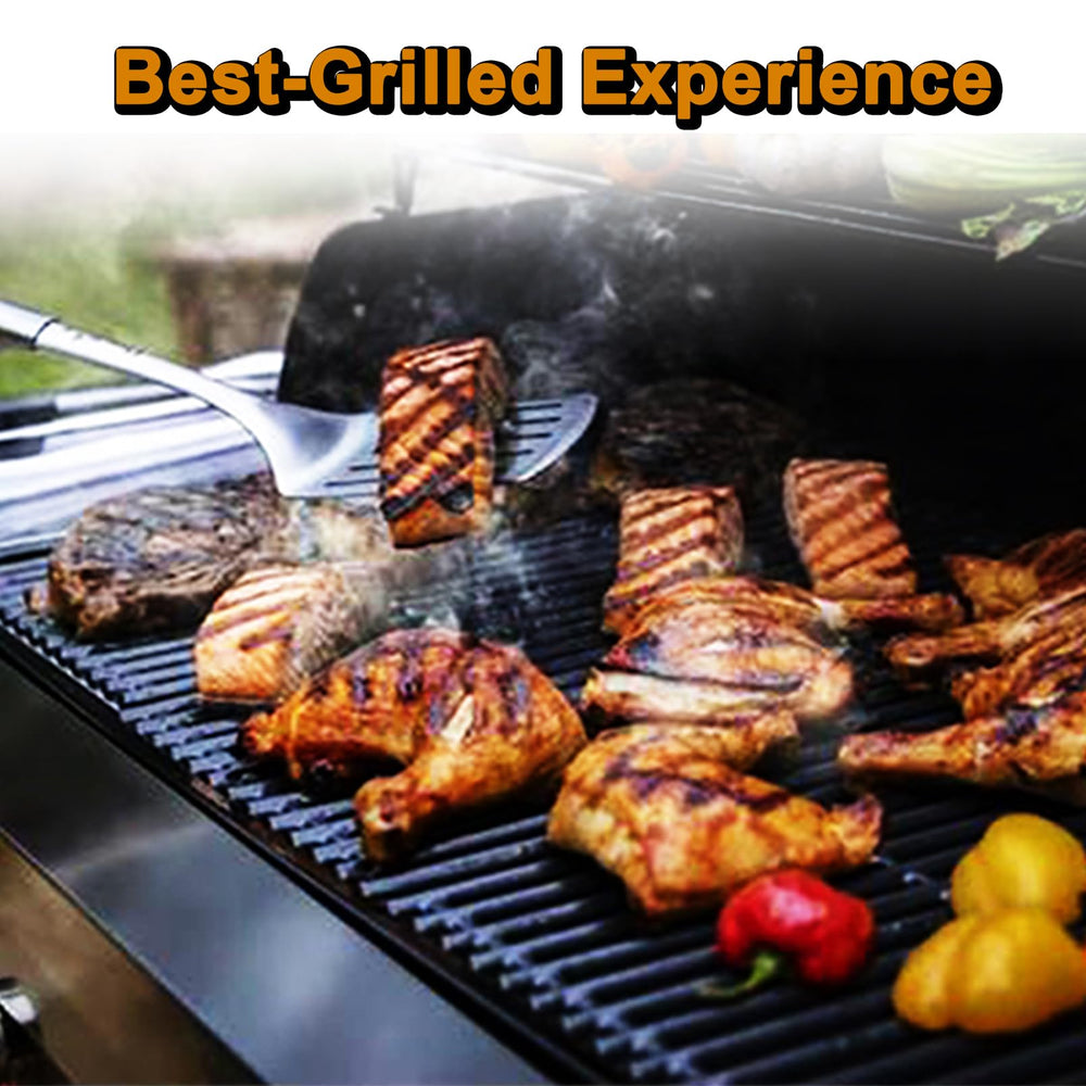 Grill Valueparts grates installed in Char-Broil grill demonstrating even heat distribution
