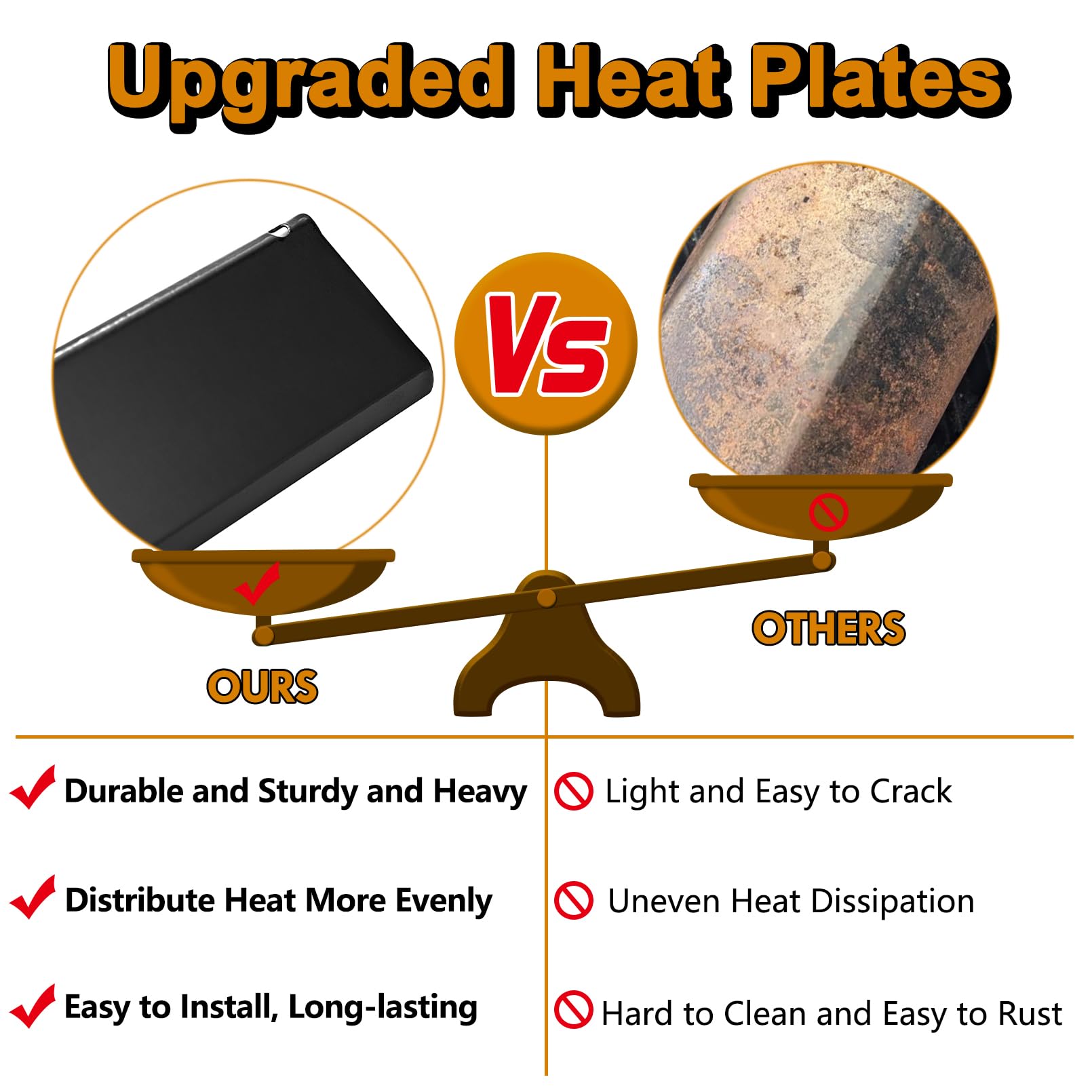 Grill Valueparts installed on Weber Spirit showing improved flame coverage benefit