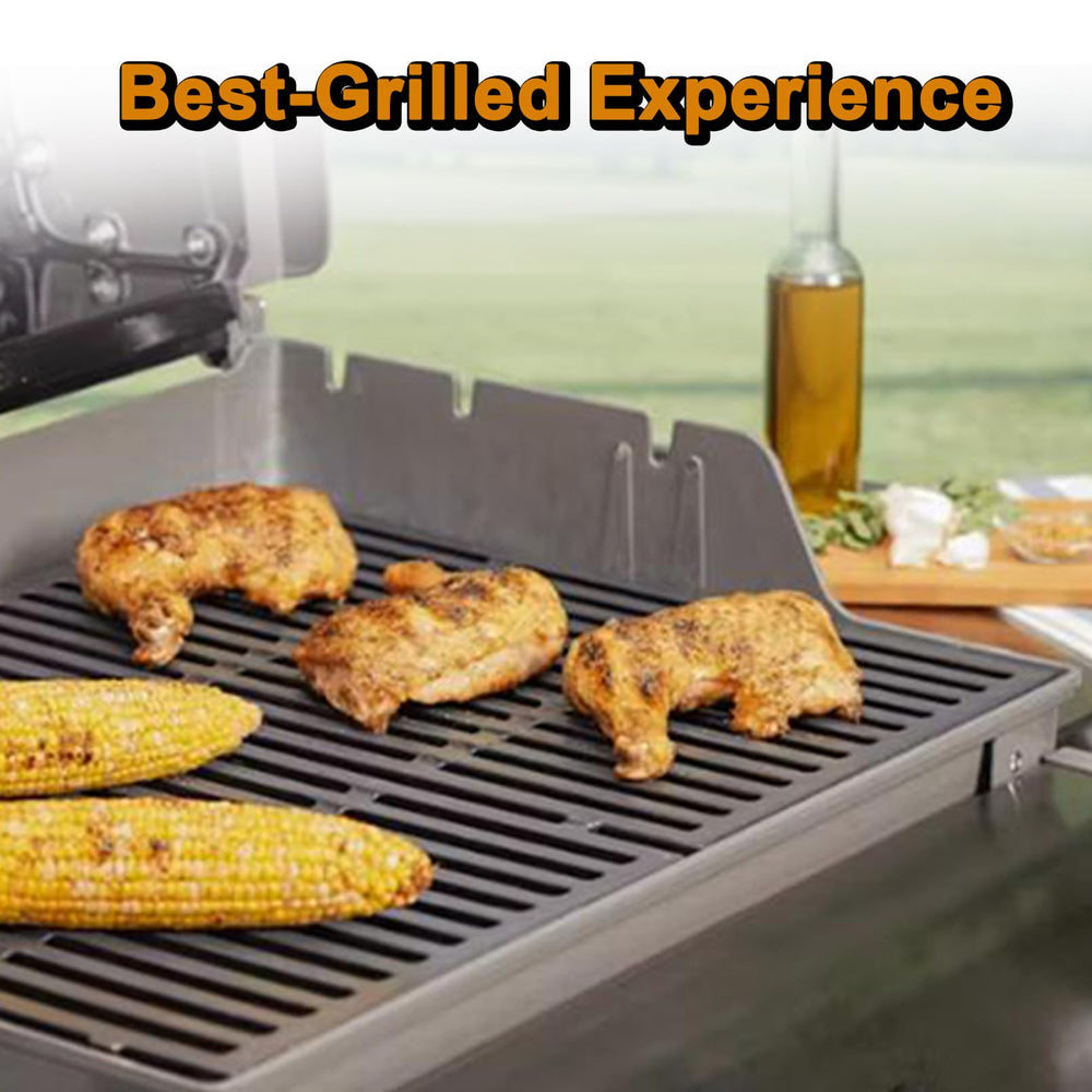 Grill Valueparts lifestyle image of grates in a backyard grill improving cook results