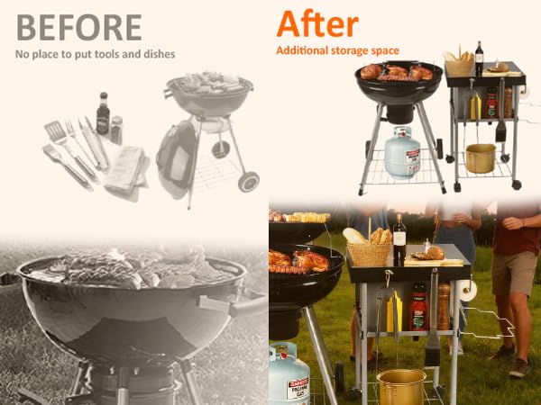 GrillAce lockable swivel wheels for smooth movement and secure position