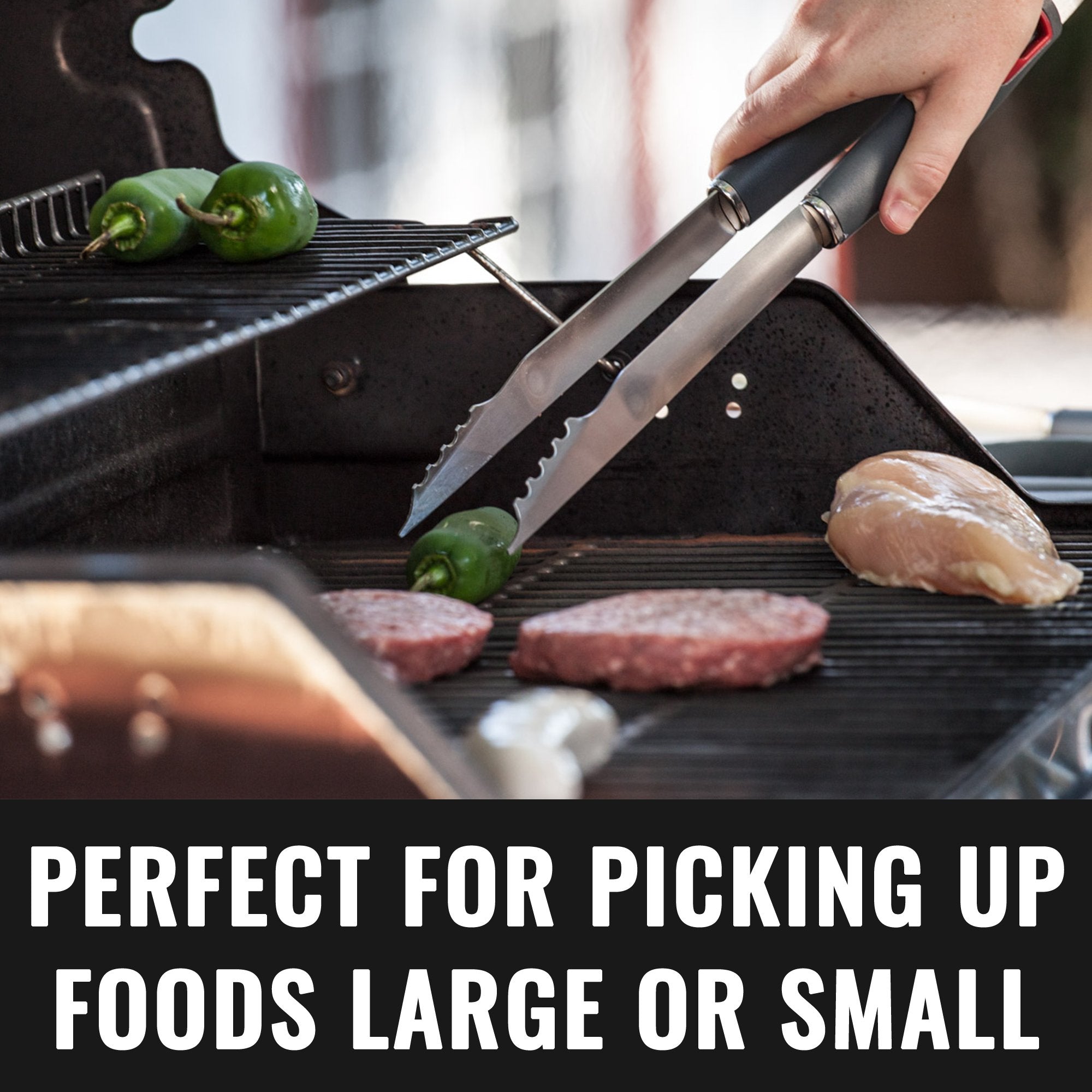 Grillaholics meat fork tines closeup providing secure meat handling