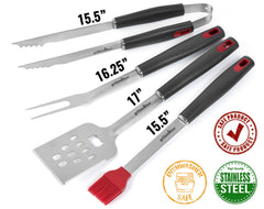 Grillaholics tongs hinge detail showing springless design for lasting tension