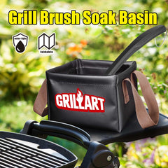 GRILLART close-up of wave-shaped foam grooves providing full-bar cleaning contact