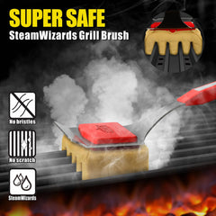GRILLART close-up of pad texture highlighting heat-resistant cleaning fibers