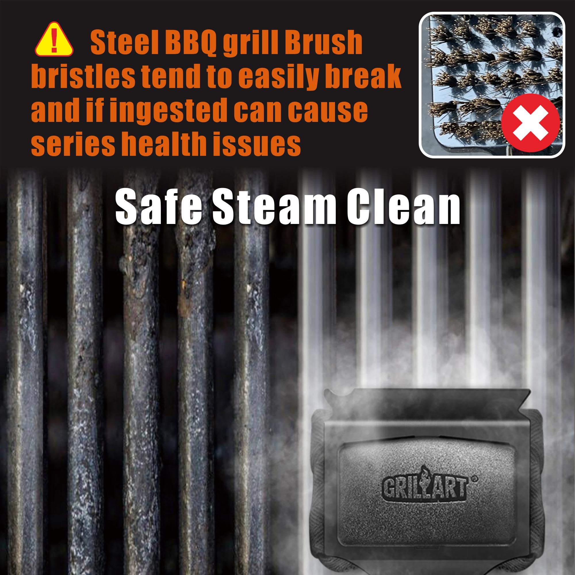 GRILLART lifestyle outdoor grilling scene demonstrating easy maintenance advantage