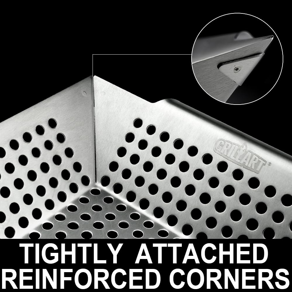 GRILLART side profile showing tapered depth that saves grate space and increases capacity