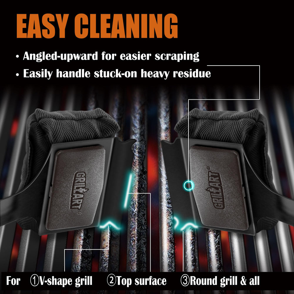 GRILLART SteamWizards cleaning on hot grate with steam, effective grease removal