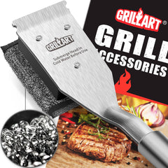 close-up of stel-fiber texture on GRILLART head showing abrasive cleaning fibers