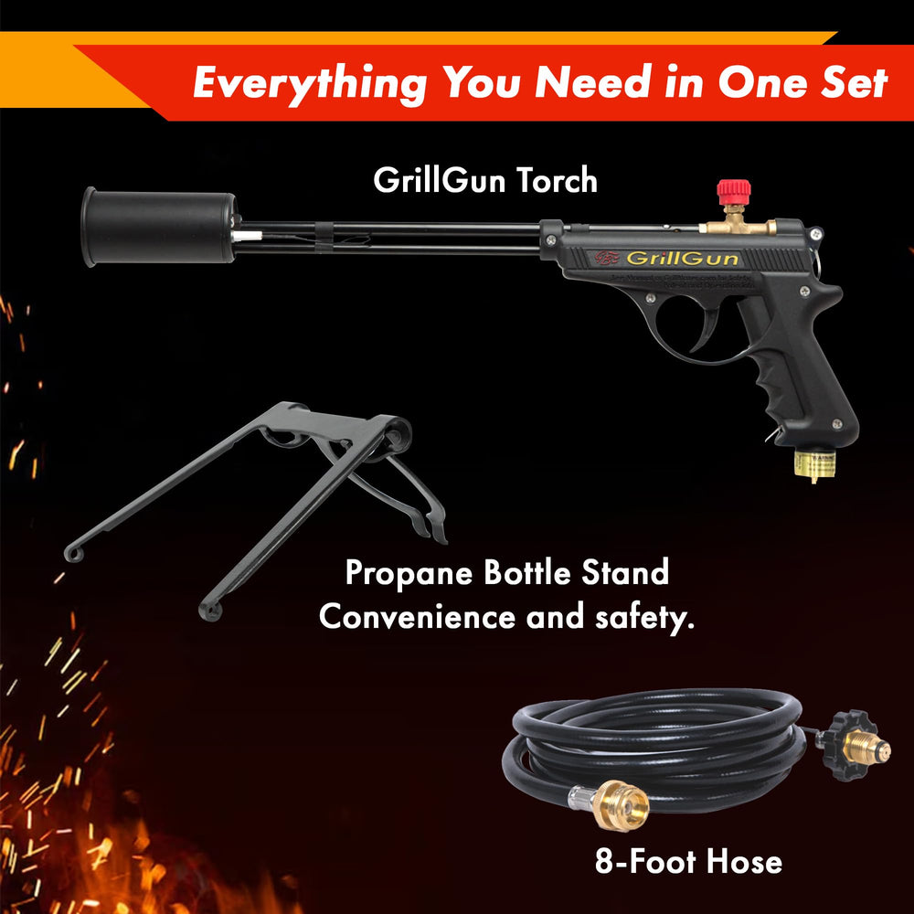 GRILLBLAZER in backyard BBQ scene demonstrating reliability and fast fire starting