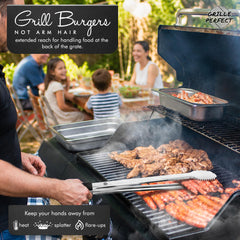Grille Perfect silicone handle close-up offering heat-resistant, comfortable control