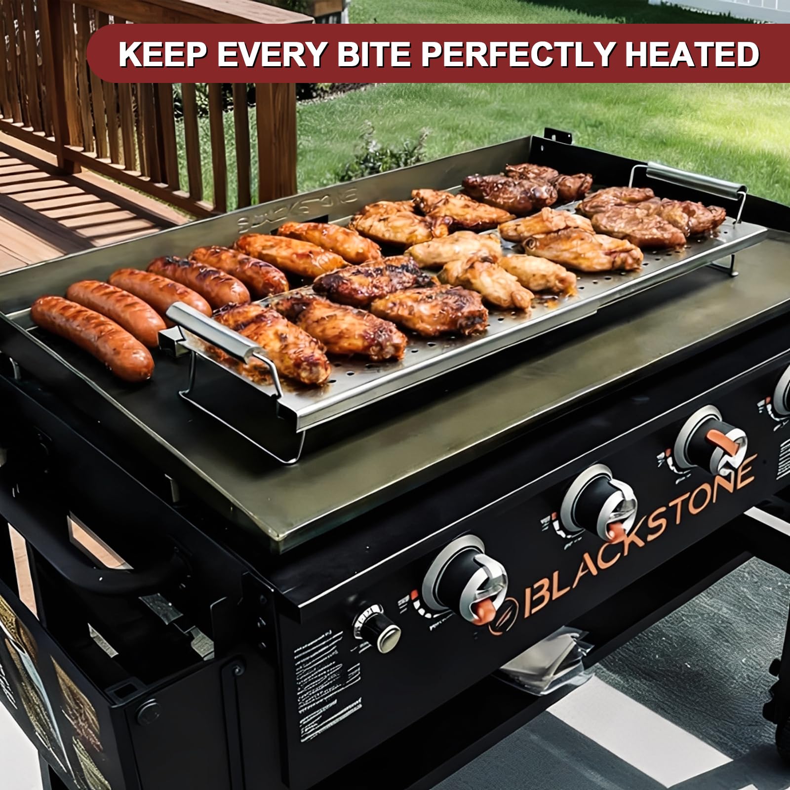 Grilleroy in backyard cookout scene improving multitasking efficiency