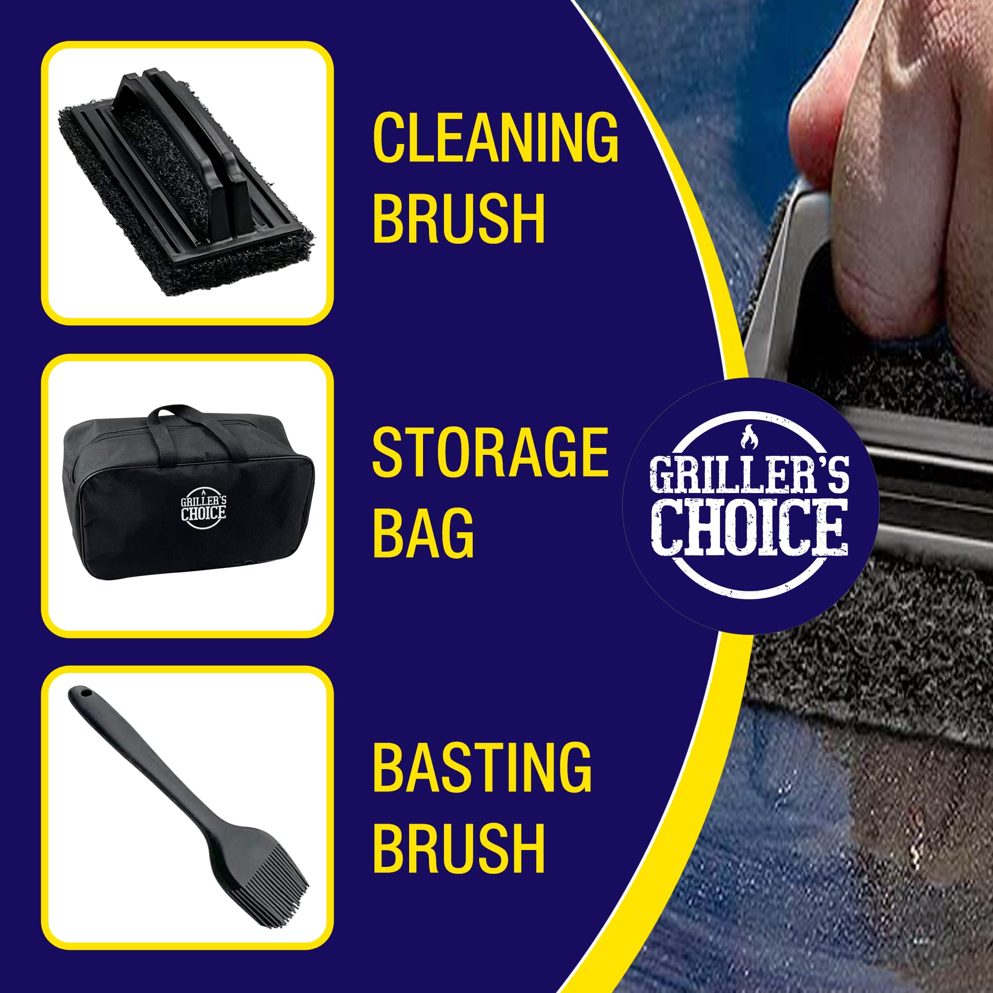 Grillers Choice ergonomic handle detail delivering comfort and control during service