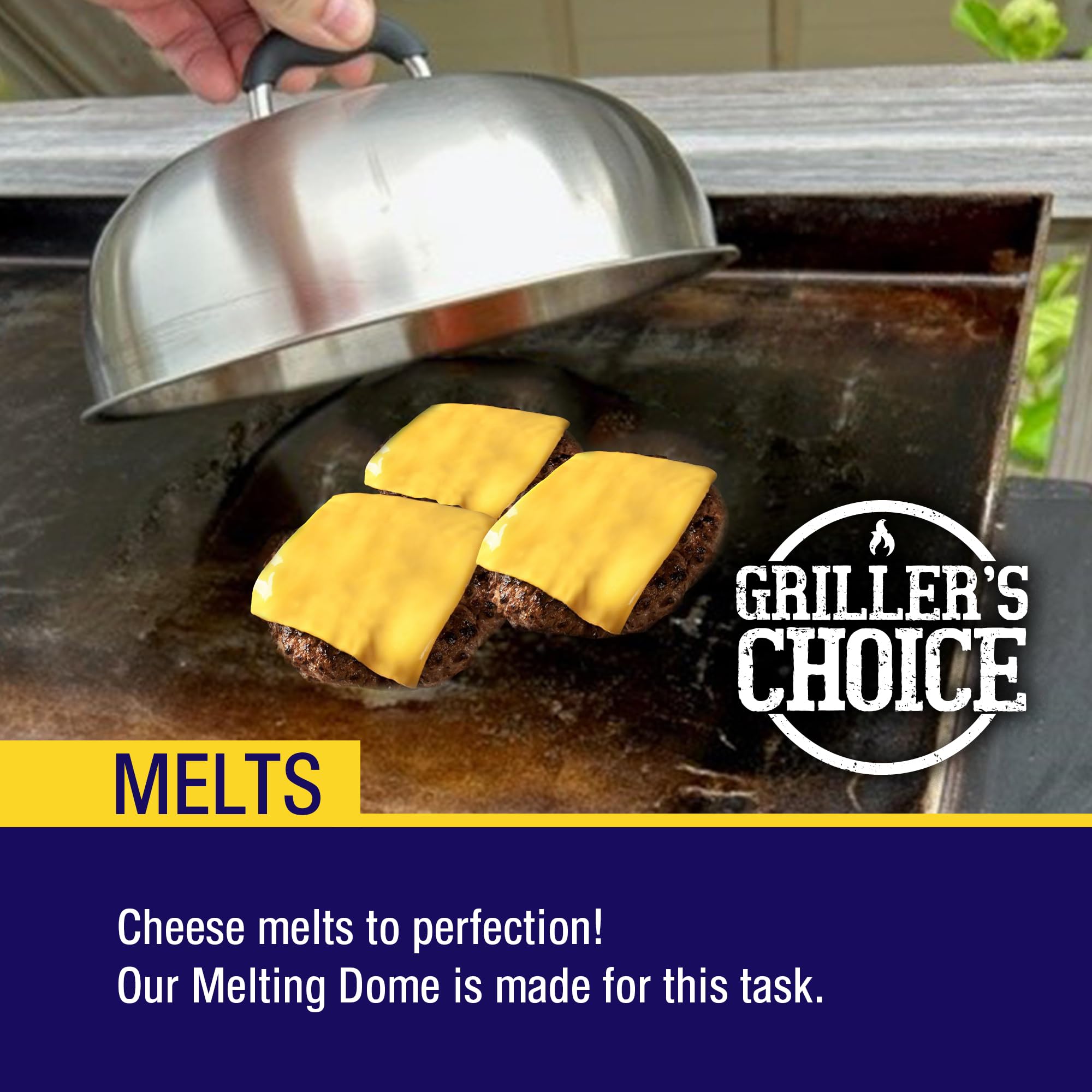 Grillers Choice stainless dome interior detail showing heavy-gauge 304 durability