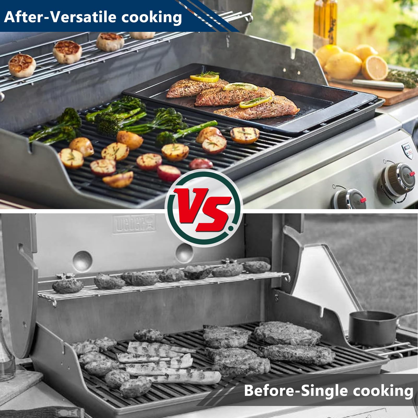 Grillflame cleaning and seasoning shot promoting easy maintenance