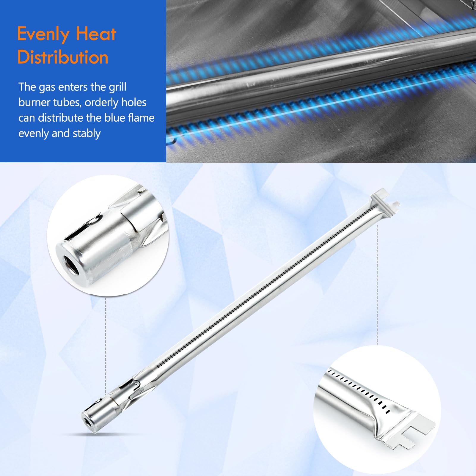 Grillflame stainless-steel surface detail highlighting corrosion resistance and durability