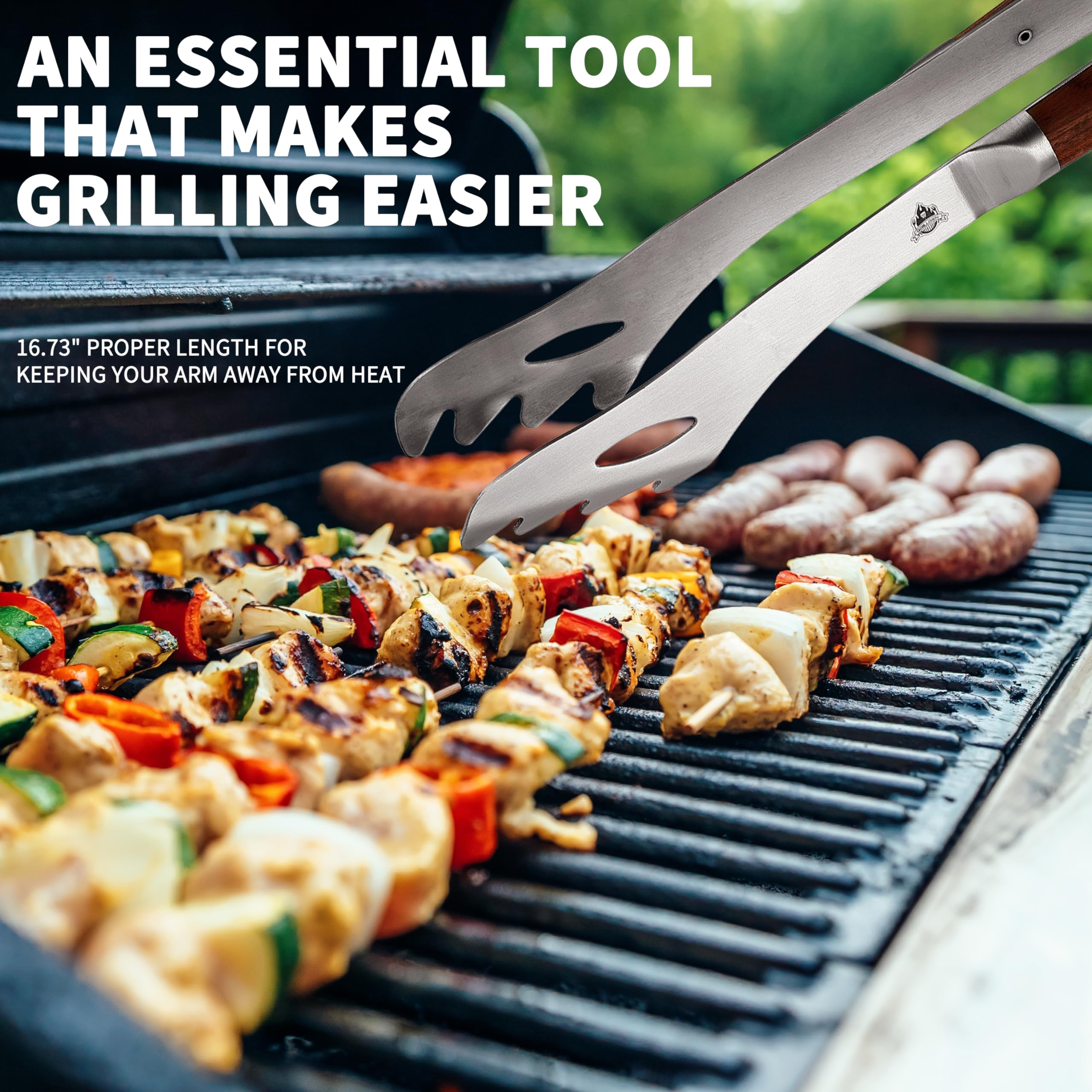 GRILLGEN detailed view of smooth tip jaws for precise non-damaging grip benefit