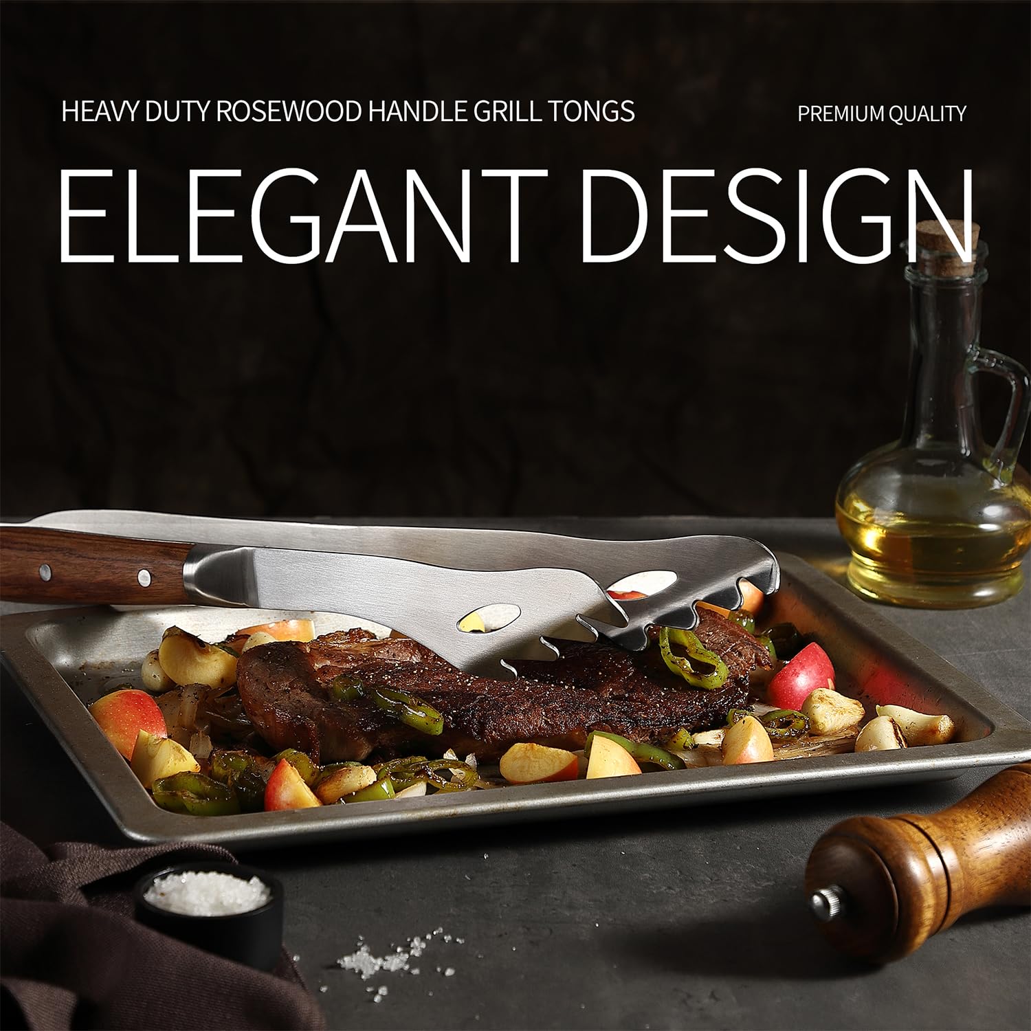 GRILLGEN side profile showing length and scale for heat-safe reach benefit