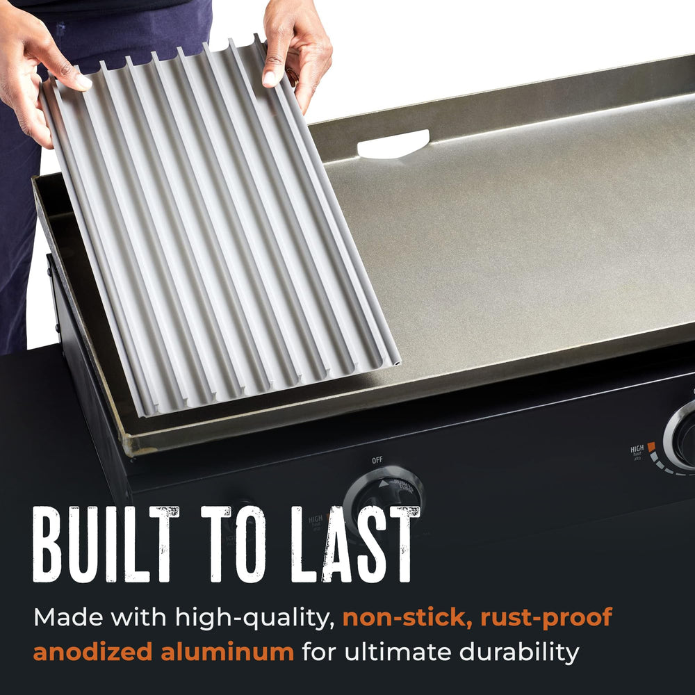 GrillGrate packaging and label demonstrating model compatibility