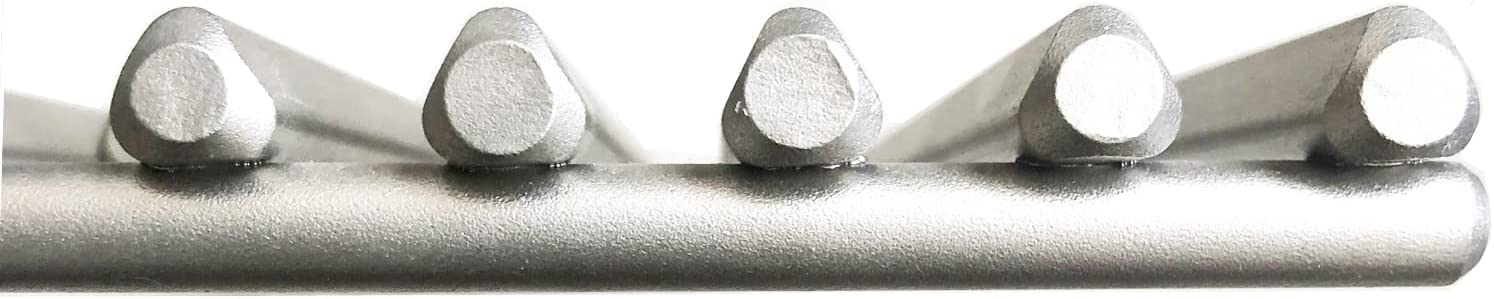GRILLJOB close-up of 3/8 inch triangle rod profile highlighting sear contact