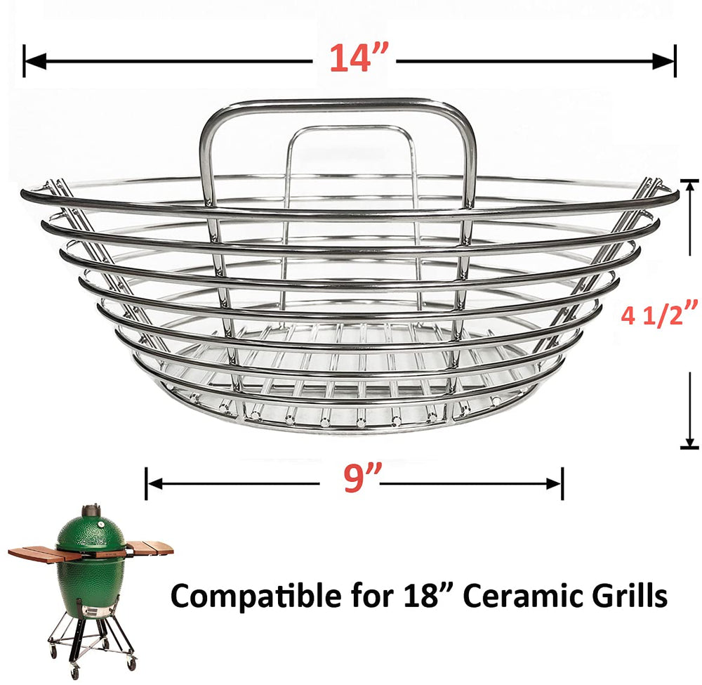 GRILLJOB top view with removable divider installed for dual-zone cooking