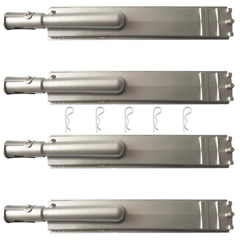 GRILLJOB front view of four cast stainless burners showing durable finish and fit benefits